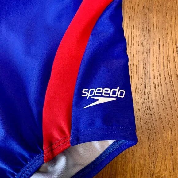 SPEEDO Performance Swimsuit Girls 12 One Piece Blue Swim Team NWT NEW Keyhole - Picture 5 of 9